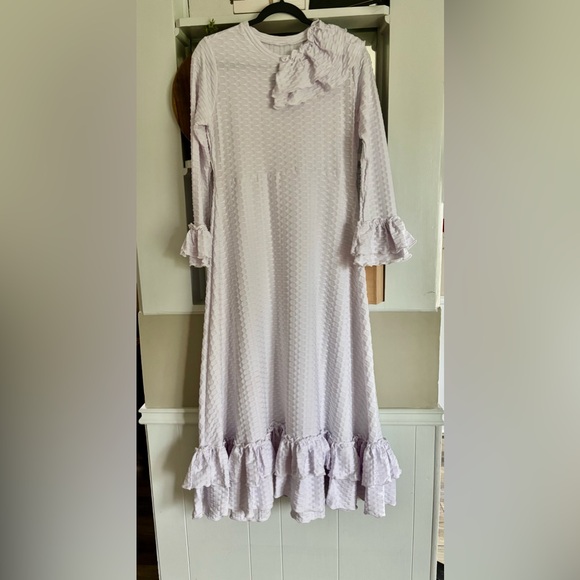 Custom White Ruffle Dress - Picture 5 of 7